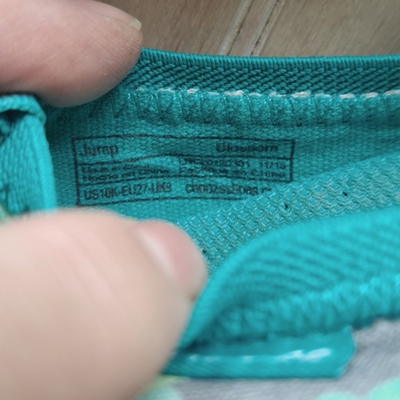 Chooze Blossom Turquoise Velcro Strap Slip On Fun Causal Mary Jane Flats - Picture 8 of 11